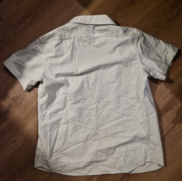 Taylor Stitch Green and White Striped Casual Shirt 40 - Picture 2 of 4